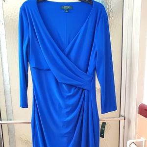 NWT Lauren by Ralph Lauren Light Blue Dress;Sz12,14,& 16;Long Sleeves;Lined;$80